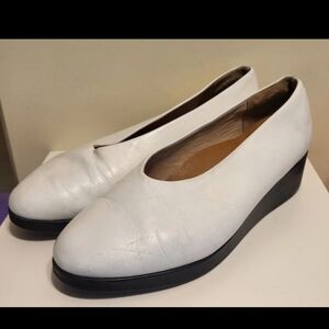 Hopp "IO Slipper" Whte Nappa Leather Ultra-Comfy Shoes sz.9 Ret $275 Made in USA